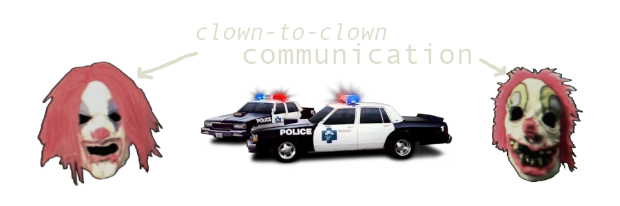 clown-to-clown communication